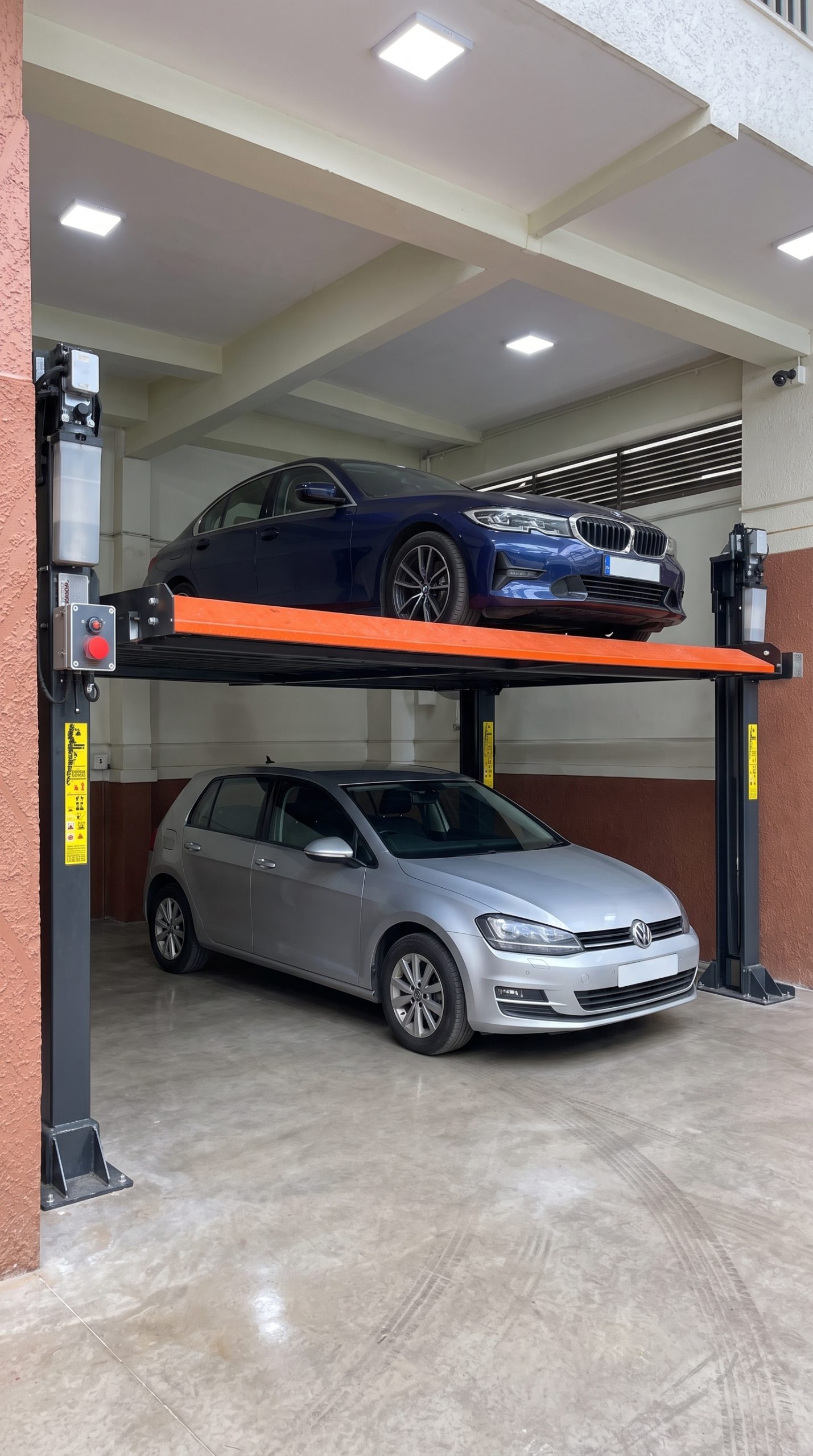 Car lift installation.